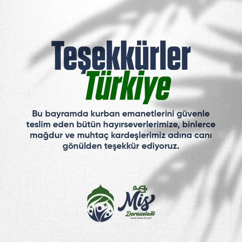 Kurban bayramı teşekkür mesajı